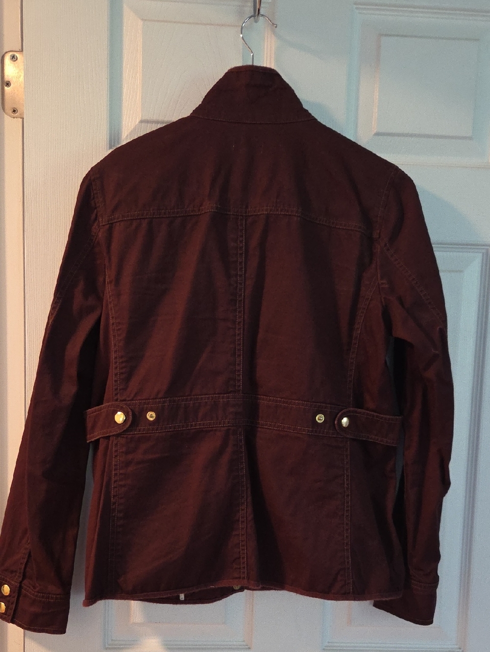 J Crew Burgandy Barn Jacket Size Medium - Picture 3 of 4